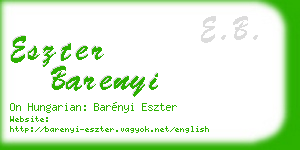 eszter barenyi business card